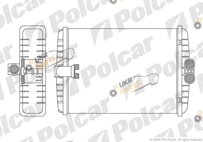 Радиатор печки Polcar 5025N81X