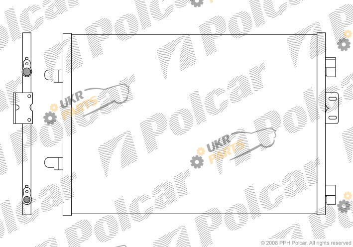 Радиатор кондиционера Polcar 6016K81X
