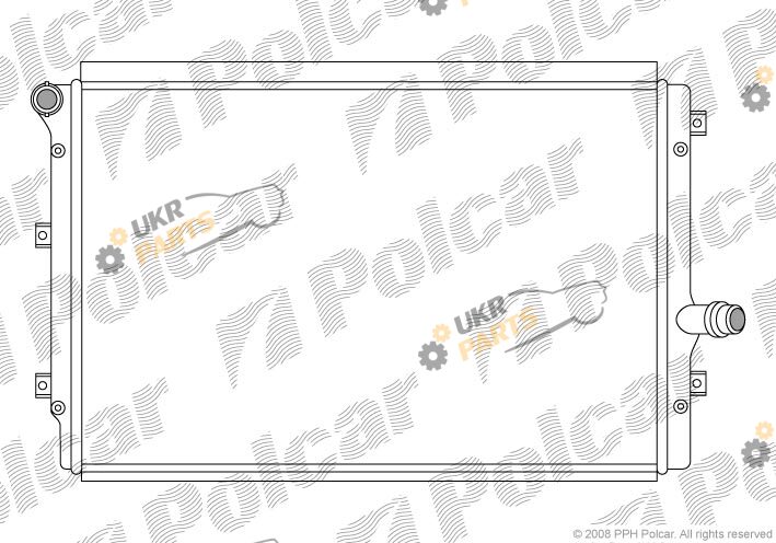 Радиатор охлаждения двигателя Polcar 133108-4