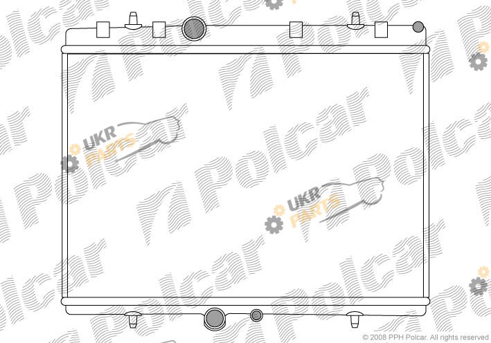 Радиатор охлаждения двигателя Polcar 571008A4