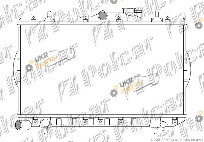 Радиатор охлаждения двигателя Polcar 400508-2