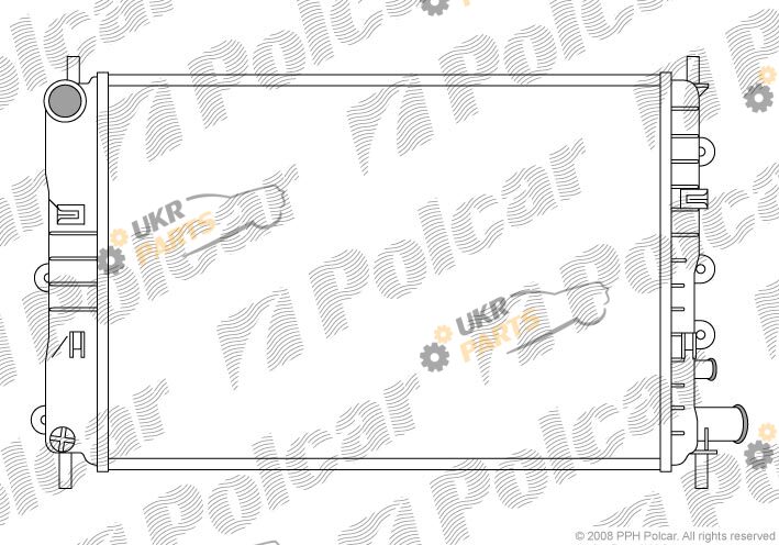 Радиатор охлаждения двигателя Polcar 320608A3