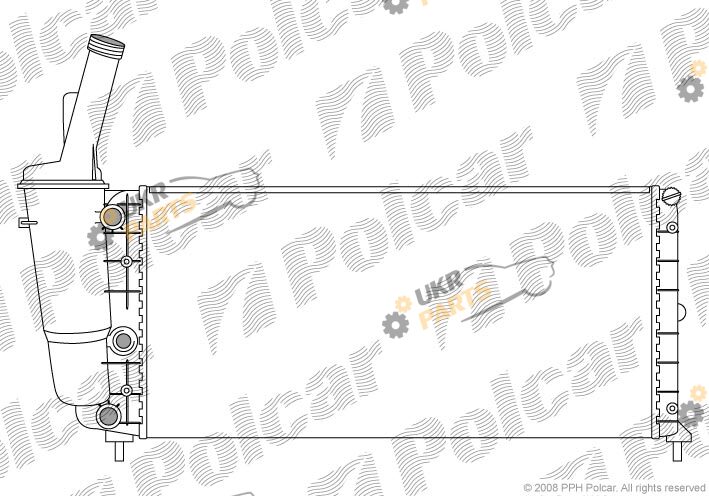 Радиатор охлаждения двигателя Polcar 301708-0