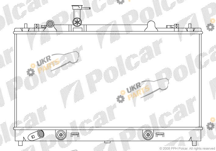 Радиатор охлаждения двигателя Polcar 451908-4