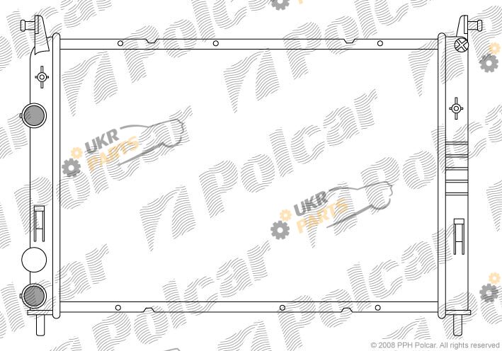 Радиатор охлаждения двигателя Polcar 300608-1
