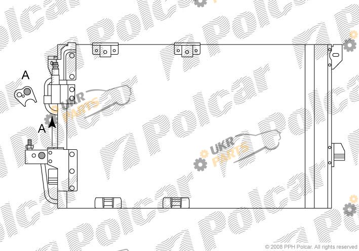 Радиатор кондиционера Polcar 5508K8C3