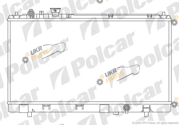 Радиатор охлаждения двигателя Polcar 455508-2