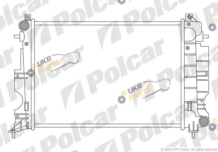 Радиатор охлаждения двигателя Polcar 652208-2