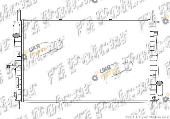 Радиатор охлаждения двигателя Polcar 321808-3