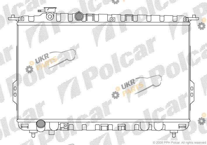 Радиатор охлаждения двигателя Polcar 402408-1