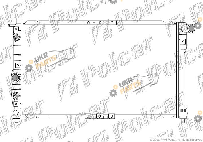 Радиатор охлаждения двигателя Polcar 292208A2