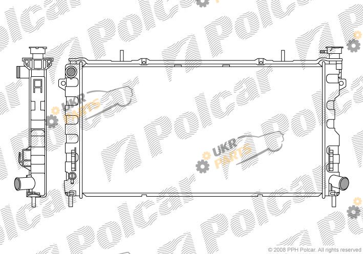 Радиатор охлаждения двигателя Polcar 242008-1