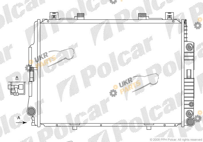 Радиатор охлаждения двигателя Polcar 502408-6