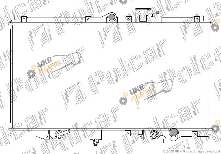 Радиатор охлаждения двигателя Polcar 381808-2