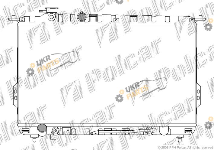 Радиатор охлаждения двигателя Polcar 402408-2