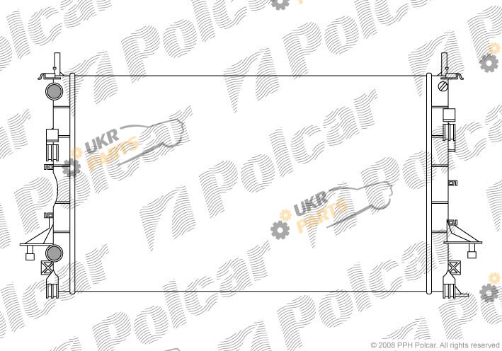 Радиатор охлаждения двигателя Polcar 603708-2
