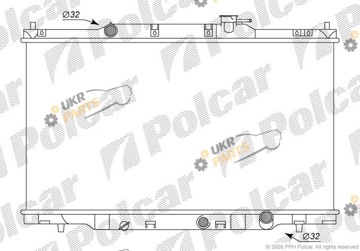 Радиатор охлаждения двигателя Polcar 3876081K