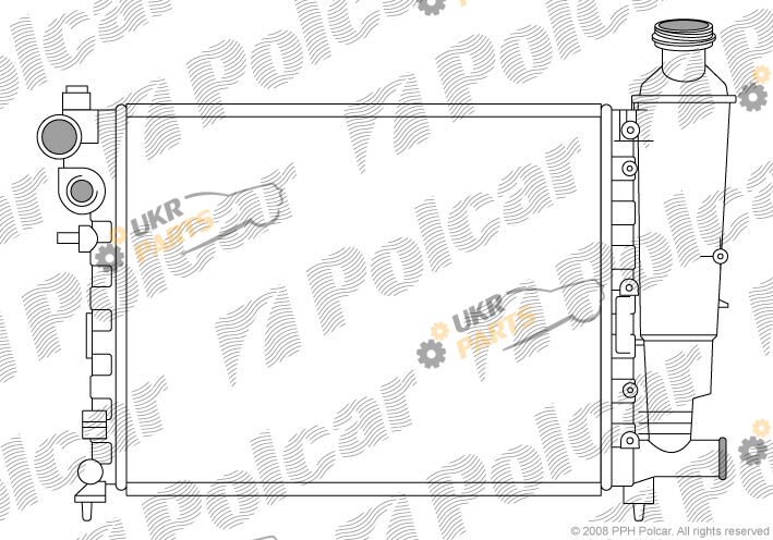 Радиатор охлаждения двигателя Polcar 230608-5