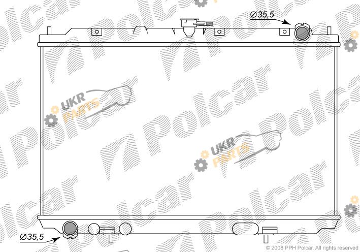 Радиатор охлаждения двигателя Polcar 2756082K