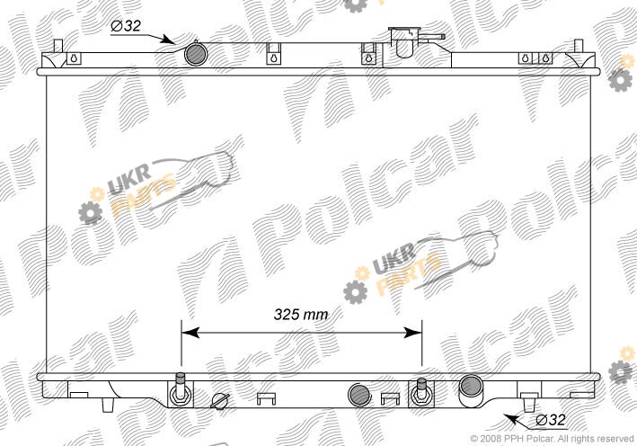 Радиатор охлаждения двигателя Polcar 3876082K