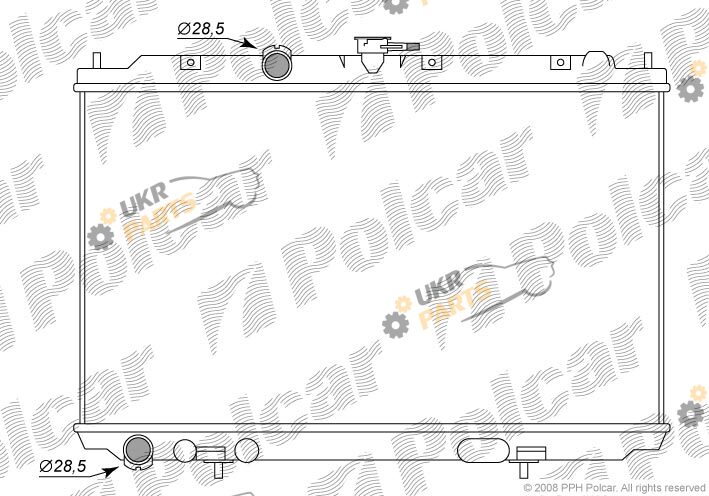 Радиатор охлаждения двигателя Polcar 2756081K