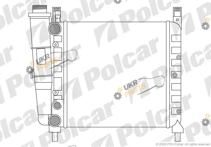Радиатор охлаждения двигателя Polcar 301608-3