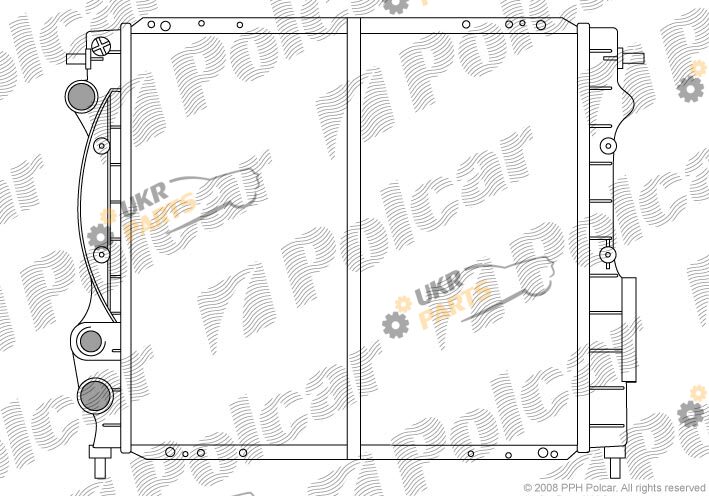 Радиатор охлаждения двигателя Polcar 600608-8