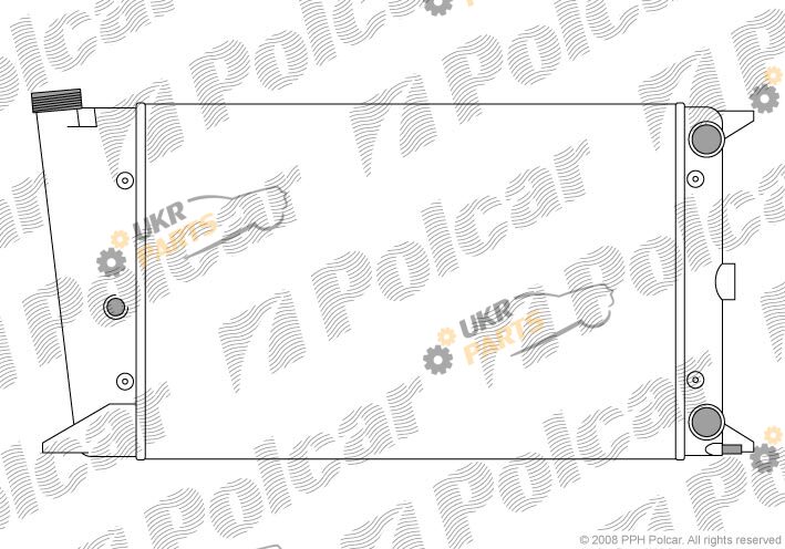 Радиатор охлаждения двигателя Polcar 953108-3