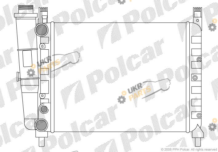 Радиатор охлаждения двигателя Polcar 301608-5