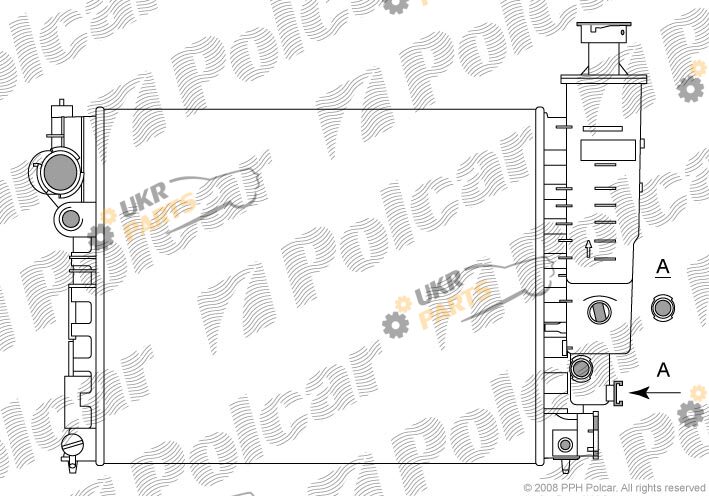 Радиатор охлаждения двигателя Polcar 574508-3