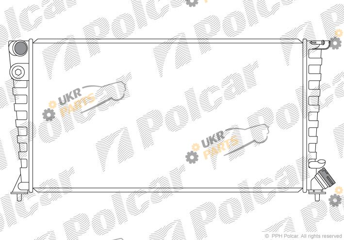 Радиатор охлаждения двигателя Polcar 232608-4