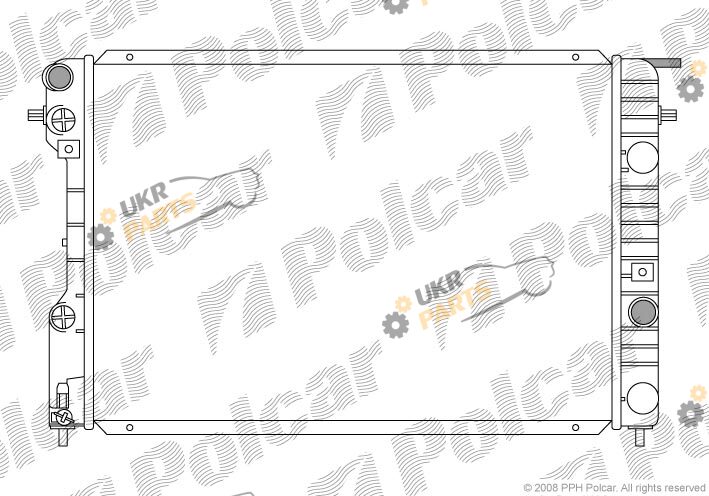 Радиатор охлаждения двигателя Polcar 552708-3