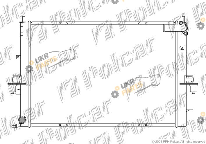 Радиатор охлаждения двигателя Polcar 637508-1