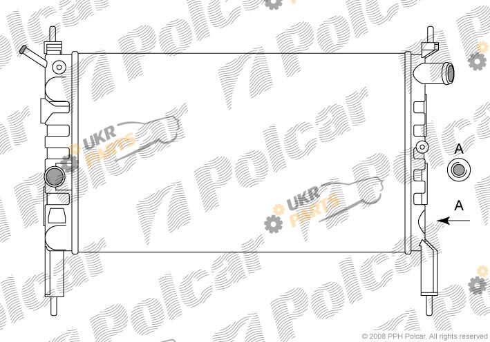 Радиатор охлаждения двигателя Polcar 550708A1