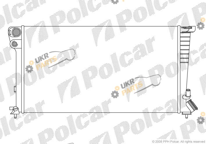 Радиатор охлаждения двигателя Polcar 235008-8