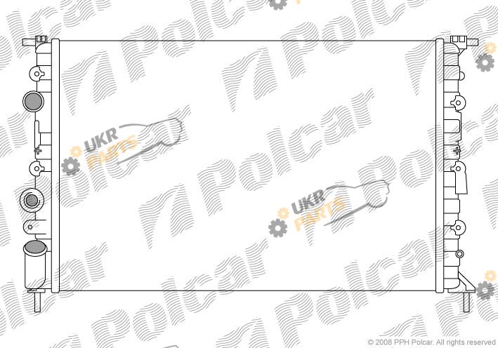 Радиатор охлаждения двигателя Polcar 600708-4
