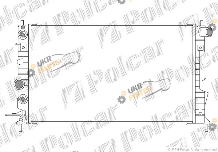Радиатор охлаждения двигателя Polcar 551708-1