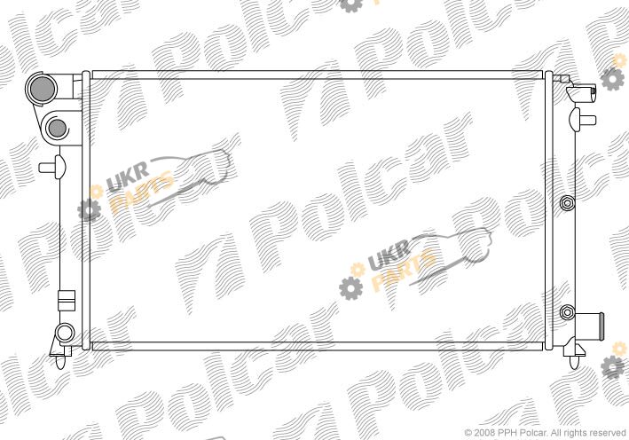 Радиатор охлаждения двигателя Polcar 2306083X