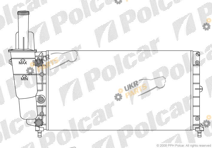 Радиатор охлаждения двигателя Polcar 30170803
