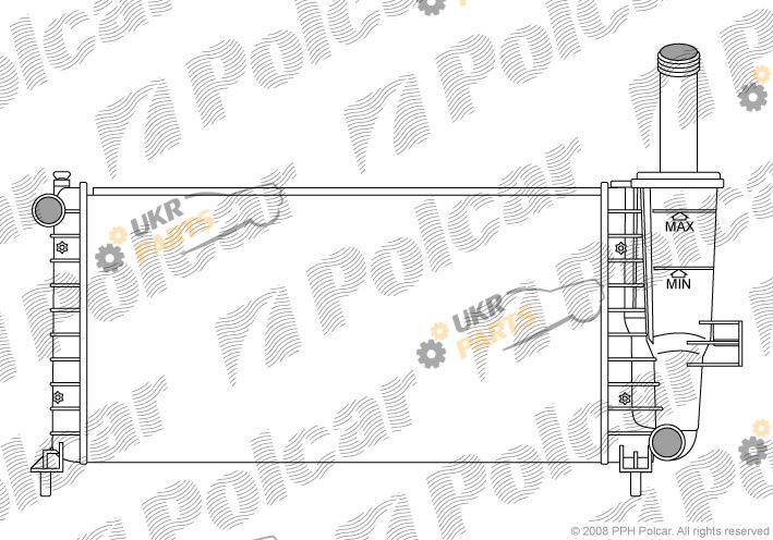 Радиатор охлаждения двигателя Polcar 302208A1