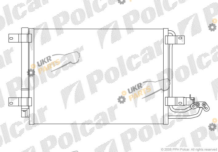 Радиатор кондиционера Polcar 1331K8C1