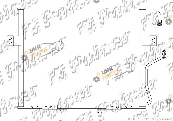 Радиатор кондиционера Polcar 4102K8C1
