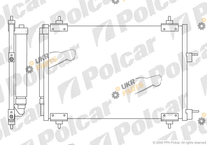 Радиатор кондиционера Polcar 5710K8C1