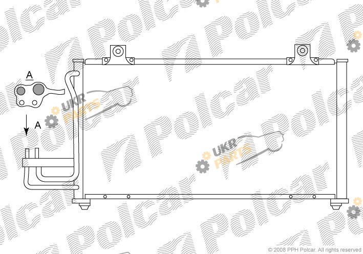 Радиатор кондиционера Polcar 4111K8C2
