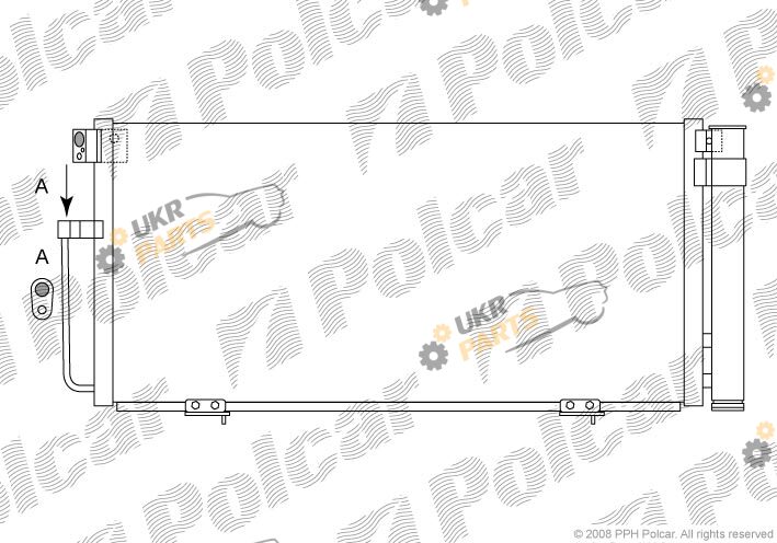 Радиатор кондиционера Polcar 7213K8C1