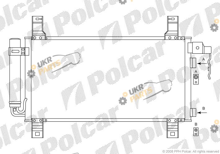 Радиатор кондиционера Polcar 4519K8C1