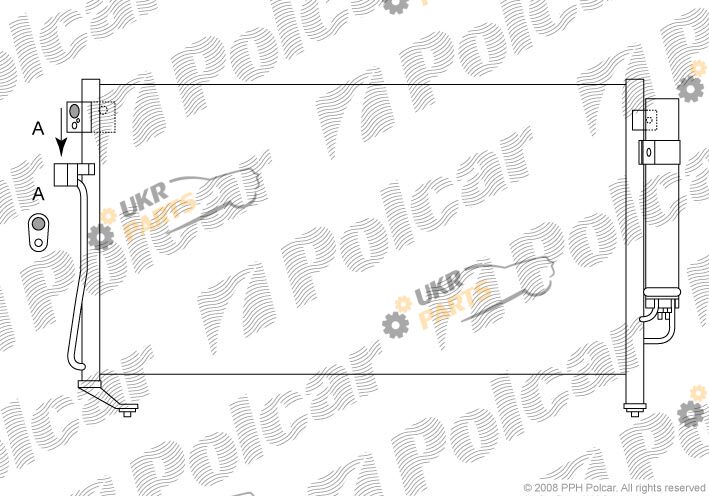 Радиатор кондиционера Polcar 7241K8C2