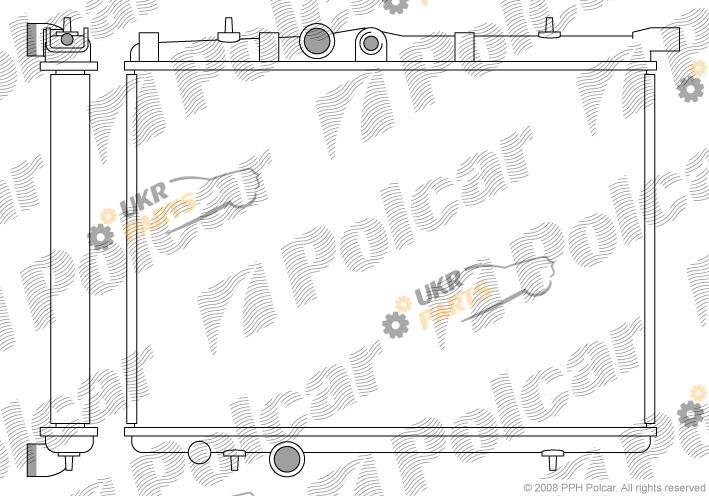 Радиатор охлаждения двигателя Polcar 572308A2