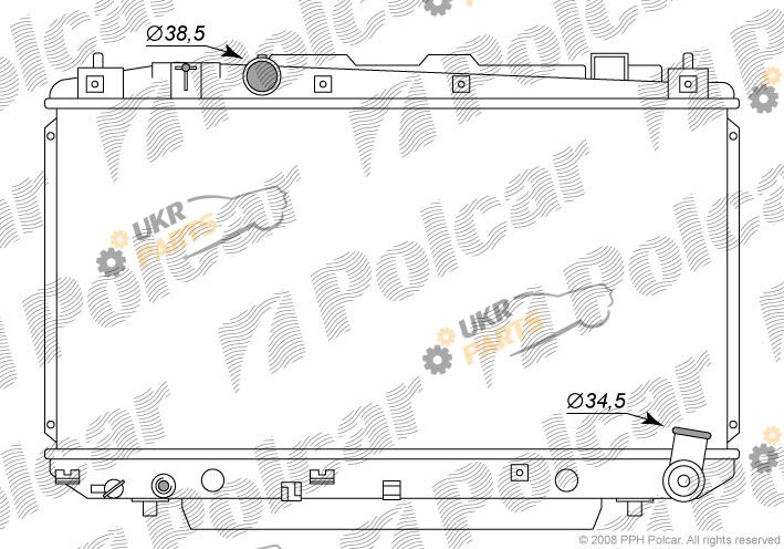 Радиатор охлаждения двигателя Polcar 8146081K