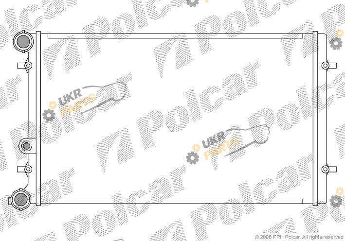 Радиатор охлаждения двигателя Polcar 954108A2